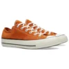 1970s OrangeBitte Retro Turn Fur Low Top Sapatos de lona elegantes Laranja
