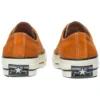 1970s OrangeBitte Retro Turn Fur Low Top Sapatos de lona elegantes Laranja