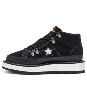 Bota com forro polar One Star Sola grossa Preto Branco