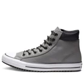 Bota de cano alto Chuck Taylor All Star em couro PC cinzenta “Gray White”