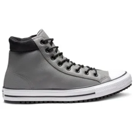 Bota de cano alto Chuck Taylor All Star em couro PC cinzenta “Gray White”