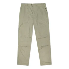 Calças casuais de homem Converse de cor sólida, tecidas e de perna reta, cinza claro Verde