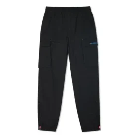 Calças compridas desportivas de treino casuais com vários bolsos em tecido de carga, preto escuro Calças compridas desportivas de treino casuais com vários bolsos em tecido de carga, preto escuro