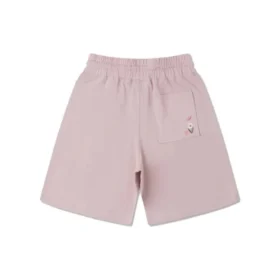 Calções com cordão e bordado floral Tamanhos asiáticos “Pink”
