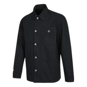 Camisa casual de manga comprida Converse SS22 Cargo para homem, preta, outono