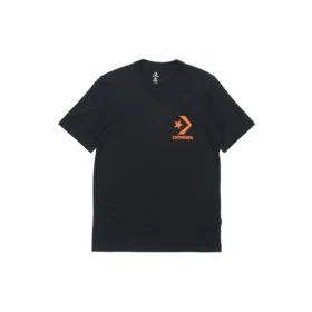 Camisa casual de manga curta com logótipo Converse para homem, preta