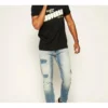 Camisa casual de manga curta Converse para homem com impressão de letras soltas, preta