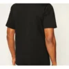 Camisa casual de manga curta Converse para homem com impressão de letras soltas, preta
