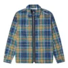 Camisa com zíper frontal e estampado integral Tamanhos asiáticos “Azul”