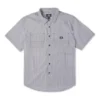 Camisa de botões com riscas e tecido de carpinteiro Tamanhos asiáticos “Cinza”
