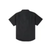 Camisa de botões em tecido liso estilo carpinteiro, tamanhos asiáticos, “Preto”