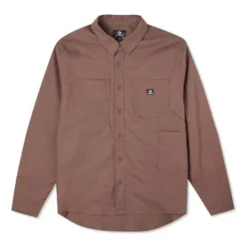 Camisa de manga comprida com botões e bolsos de carpinteiro Tamanhos asiáticos “Castanha do Brasil” Camisa de manga comprida com botões e bolsos de carpinteiro Tamanhos asiáticos “Castanha do Brasil”