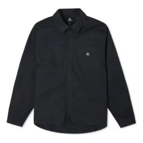 Camisa de manga comprida com botões e bolsos de carpinteiro Tamanhos asiáticos “Preto” Camisa de manga comprida com botões e bolsos de carpinteiro Tamanhos asiáticos “Preto”