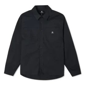 Camisa de manga comprida com botões e bolsos de carpinteiro Tamanhos asiáticos “Preto” Camisa de manga comprida com botões e bolsos de carpinteiro Tamanhos asiáticos “Preto”