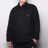 Camisa de manga comprida com botões e bolsos de carpinteiro Tamanhos asiáticos “Preto”