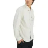 Camisa de manga comprida com botões em tecido Tamanhos asiáticos “Branco”
