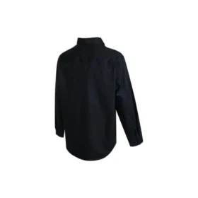Camisa de manga comprida com botões em tecido Tamanhos asiáticos “Preto”