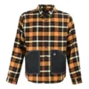 Camisa de manga comprida com botões, em tecido xadrez patchwork, tamanho asiático “Amarela”
