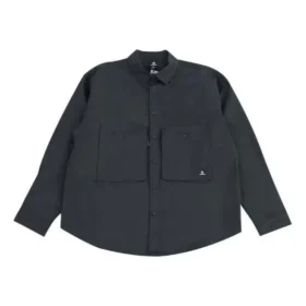Camisa de manga comprida em algodão Tamanhos asiáticos “Black”