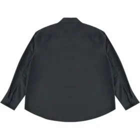 Camisa de manga comprida em algodão Tamanhos asiáticos “Black”