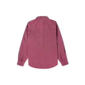 Camisa de manga comprida em sarja com botões Tamanhos asiáticos “Berry”