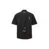 Camisa de manga curta com bolsos Tamanhos asiáticos “Preto”