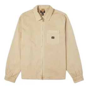 Camisa de trabalho em lona lavada com fecho completo Tamanhos asiáticos “Nomad Khaki”