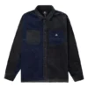 Camisa de veludo cotelê com blocos de cor Tamanhos asiáticos “Navy Black”