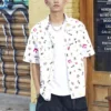 Camisa Park Gym com estampado integral Tamanhos asiáticos “Branco”