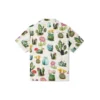 Camisa Resort com Estampado Vegetal Tamanhos Asiáticos “Desert Sand Cactus Multi”