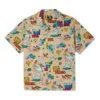 Camisa Resort com Estampado Vegetal Tamanhos Ásia “Nomad Khaki”