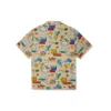 Camisa Resort com Estampado Vegetal Tamanhos Ásia “Nomad Khaki”