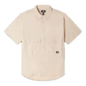Camisa Tecida Elevada Tamanhos Asiáticos “Beige”