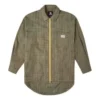 Camisa Tecida Oversized com Bolsos Tamanhos Asiáticos “Verde Azeitona”