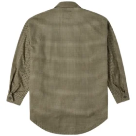 Camisa Tecida Oversized com Bolsos Tamanhos Asiáticos “Verde Azeitona”