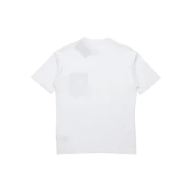 Camiseta casual de manga curta com bolso para homem, branca