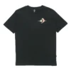 Camiseta casual desportiva de manga curta Converse para homem, com padrão, preta