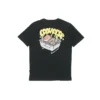 Camiseta casual desportiva de manga curta Converse para homem, com padrão, preta