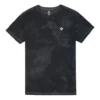 Camiseta casual retro desbotada de manga curta preta