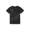 Camiseta casual retro desbotada de manga curta preta