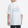 Camiseta com estampa de surf para atividades de verão Tamanhos asiáticos “Branco”