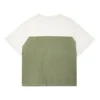 Camiseta com estampa gráfica Shapes Triangle Raglan Tamanhos asiáticos “Egret”