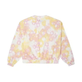 Camiseta de algodão com estampa floral desbotada e gola redonda Tamanhos asiáticos “Rosa” Camiseta de algodão com estampa floral desbotada e gola redonda Tamanhos asiáticos “Rosa”