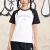 Camiseta de beisebol com logotipo Tamanhos asiáticos “Branco Preto”