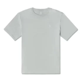 Camiseta de corte padrão com estrela bordada em ziguezague – Tamanhos asiáticos “Cinza” Camiseta de corte padrão com estrela bordada em ziguezague – Tamanhos asiáticos “Cinza”