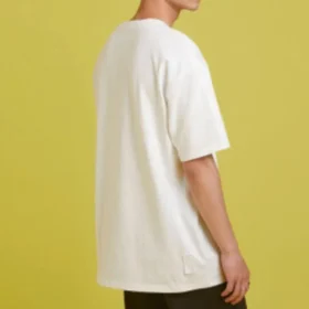 Camiseta de manga curta branca com estampado da série Flame da Converse para homem