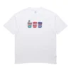 Camiseta de manga curta com apliques Pics Unissexo Branca