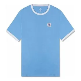 Camiseta de manga curta com gola em anel Tamanhos asiáticos “Light Blue”