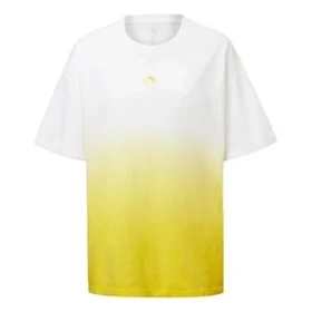 Camiseta de manga curta com logótipo em gradiente, amarela