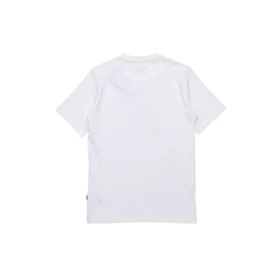 Camiseta de manga curta com slogan e logótipo para homem Branca